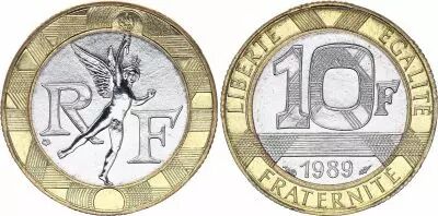 France 10 Francs Genius - UNC - Bimetal