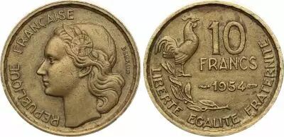 France 10 Francs Guiraud - 1954