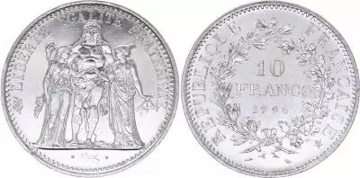 France 10 Francs Hercules -1966 Silver