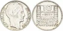 France 10 Francs Laureate head - 1933 Silver