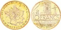 France 10 Francs Mathieu - 1981 - Issue coffret FDC- Tranche A