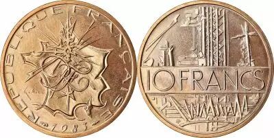 France 10 Francs Mathieu - 1983