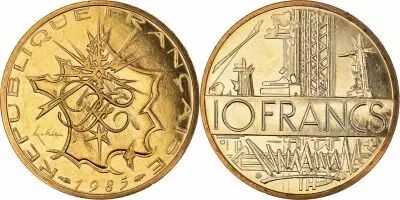 France 10 Francs Mathieu - 1985 - from UNC set