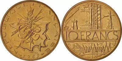 France 10 Francs Mathieu - 1985 Edge B