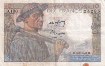 France 10 Francs Miner - 07-04-1949 - Serial B.190