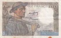 France 10 Francs Miner - 07-04-1949 - Serial B.190