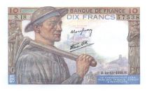 France 10 Francs Miner - 1942-11-19 Serial S.18