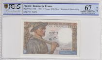 France 10 Francs Miner - 25-03-1943 Serial P.53   -  PCGS 67 OPQ