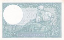 France 10 Francs Minerva -  04-12-1941 - Serial W.84955