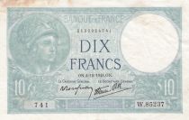 France 10 Francs Minerva - 04-12-1941 - SerialW.85237 - WPM. 84