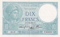 France 10 Francs Minerva - 05-12-1940 - Serial P.80895