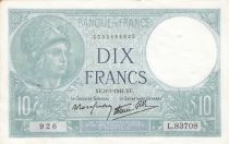 France 10 Francs Minerva - 09-01-1941 - Serial L.83708 - WPM. 84