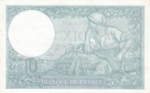 France 10 Francs Minerva - 09-01-1941 - Serial L.83708 - WPM. 84