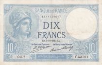 France 10 Francs Minerva - 09-10-1930 Serial V.53761 - VF