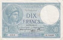 France 10 Francs Minerva - 17-08-1939 - Serial H.70890
