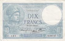 France 10 Francs Minerva - 19-05-1939 - Serial N.69747