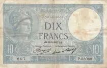 France 10 Francs Minerva - 25-02-1937 - Serial P.68068