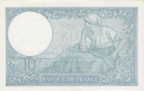 France 10 Francs Minerva - 28-11-1940 - Serial W.80542 - WPM. 84