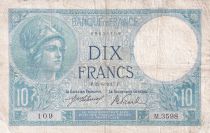 France 10 Francs Minerva - Serial  M.3598 - 25-06-1917  - P73a