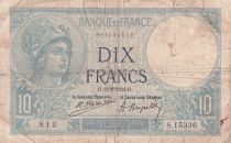 France 10 Francs Minerva - Serial S.15336- 12-08-1924  - P73c