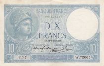 France 10 Francs Minerve - 14-09-1939 - Série W.72065