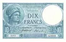 France 10 Francs Minerve - 19-03-1918 - Série Q.5388