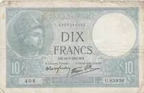 France 10 Francs Minerve - 19-06-1941 - S&eacute;rie U.83936