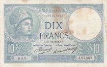 France 10 Francs Minerve 17-12-1936 - Serial J.67857