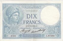 France 10 Francs Minerve 17-12-1936 - Serial L.67584