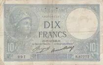 France 10 Francs Minerve 17-12-1936 - Serial N.67772