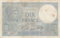 France 10 Francs Minerve 17-12-1936 - Serial N.67776
