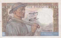 France 10 Francs Mineur - 09-09-1943 Série K.56 - SUP