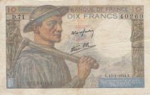 France 10 Francs Mineur - 13-01-1944 Série D.71