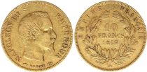 France 10 Francs Napoleon III Empereur - 1855 A Gold