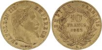 France 10 Francs Napoleon III Laureate Head -1862 A