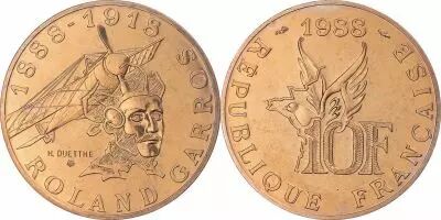 France 10 Francs Roland Garros - 1988
