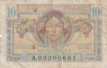 France 10 Francs Trésor Français - 1947 - Série A - TB
