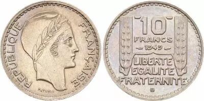 France 10 Francs Turin - 1949 B Beaumont - Le Roger