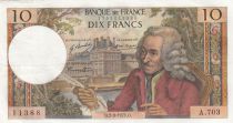 France 10 Francs Voltaire - 02-09-1971 Serial A.703
