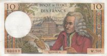 France 10 Francs Voltaire - 02-09-1971 Serial W.705