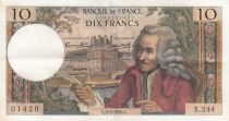 France 10 Francs Voltaire - 03-03-1966 - Serial X.244