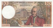 France 10 Francs Voltaire - 04-02-1971 - Serial G.671