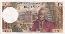 France 10 Francs Voltaire - 05-03-1970 - Serial G.571 - XF