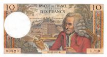 France 10 Francs Voltaire - 05-11-1971 Serial H.719 - AU