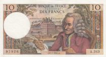 France 10 Francs Voltaire - 06-07-1967 - Serial A.343