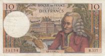 France 10 Francs Voltaire - 08-01-1965 Serial B.117 - F+