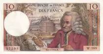 France 10 Francs Voltaire - 08-05-1970 Serial W.589 - AU