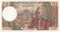 France 10 Francs Voltaire - Q.434 - 07-11-1968