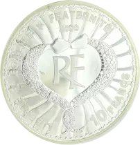 France 10 Francs Yves Saint Laurent - 2000 - Argent - Avec boite et certificat - Frappe BE