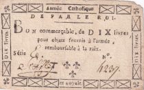 France 10 Livres - Catholic and Royal Army - Manlevrier 1794